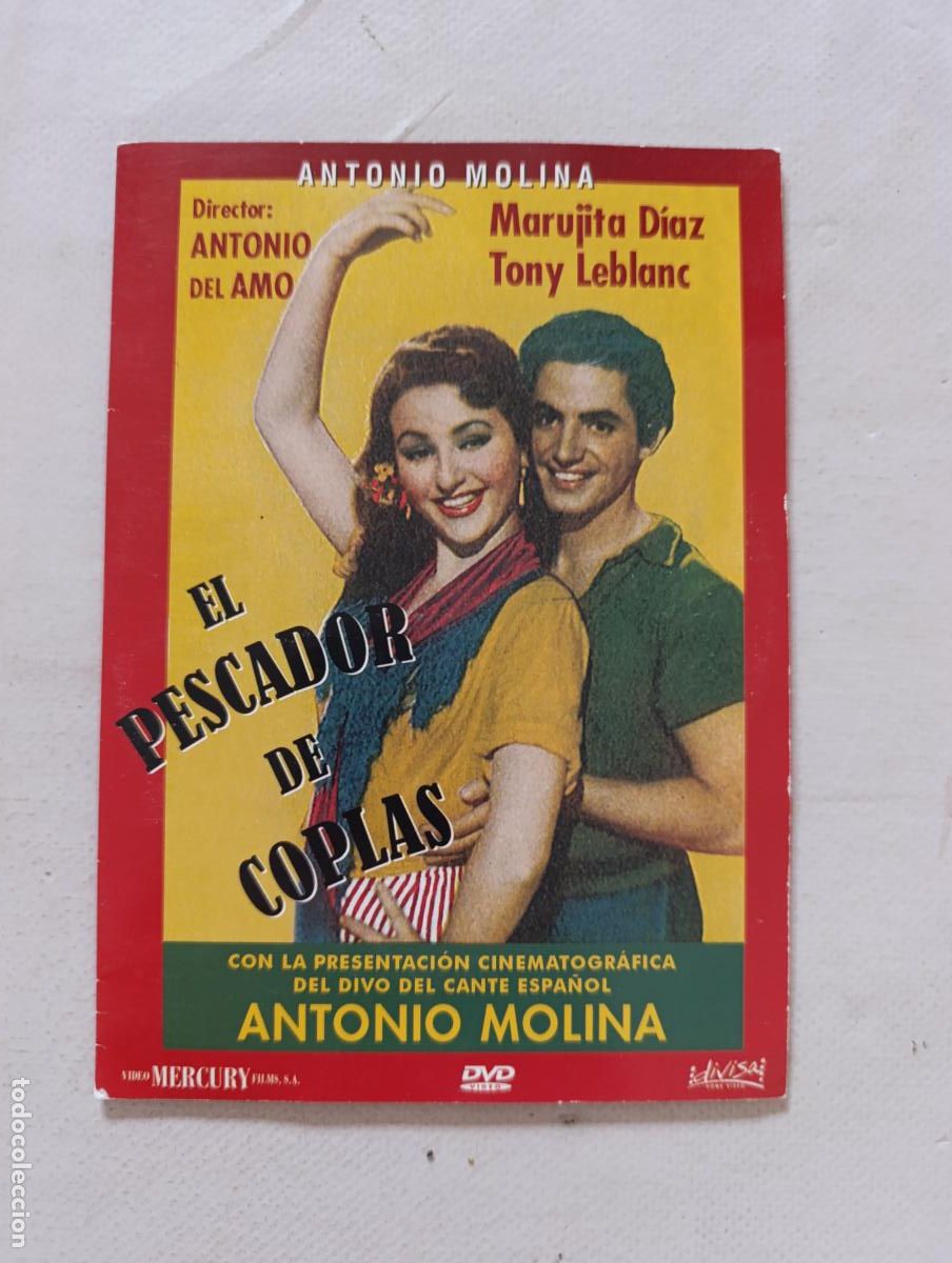 Cine: DVD EL PESCADOR DE COPLAS - ANTONIO MOLINA - FUNDA FINA CARTON (HR1)