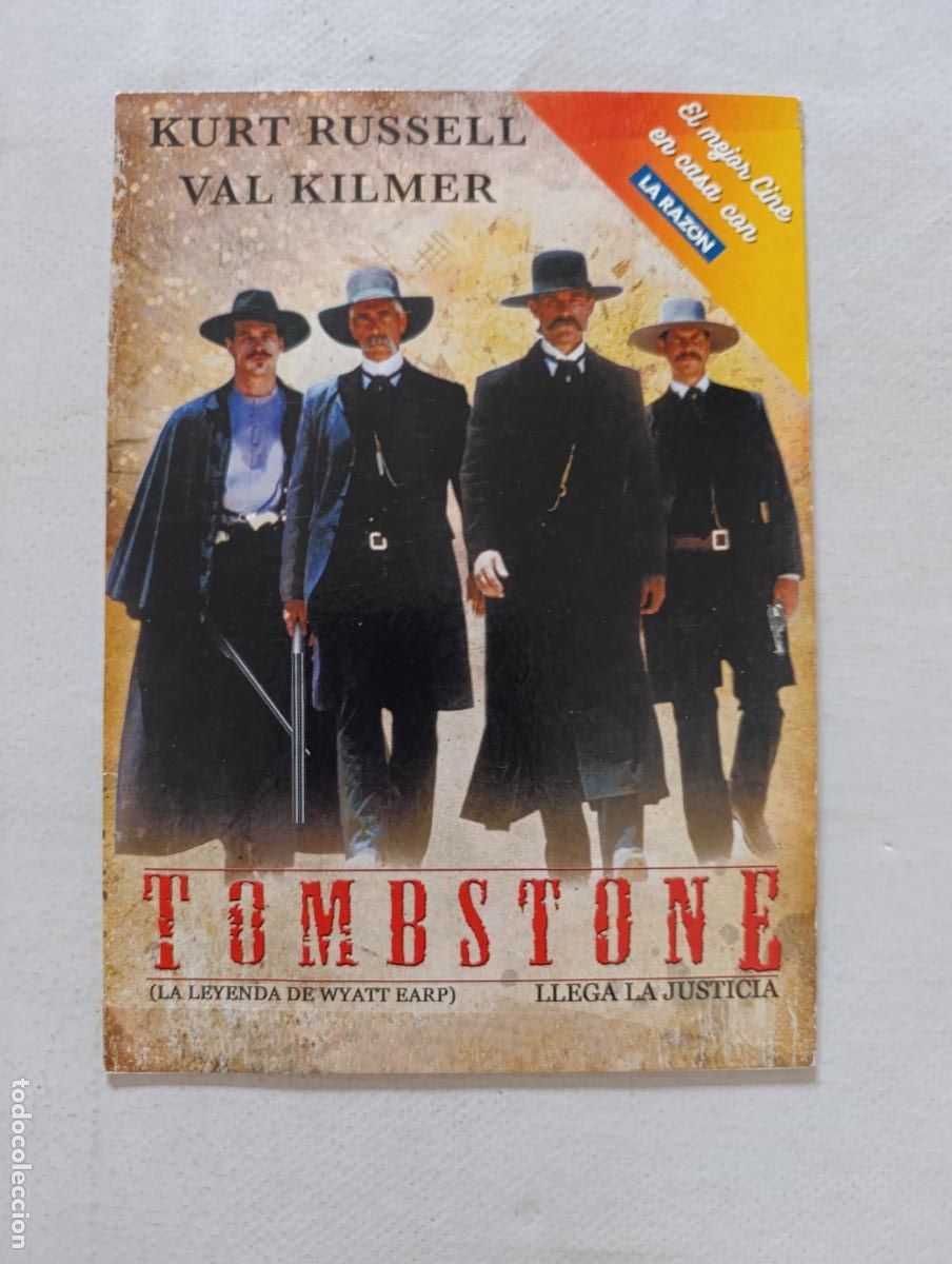 Cine: DVD TOMBSTONE (LA LEYENDA DE WYATT EARP) - KURT RUSSELL, VAL KILMER - FUNDA FINA CARTON (HU)