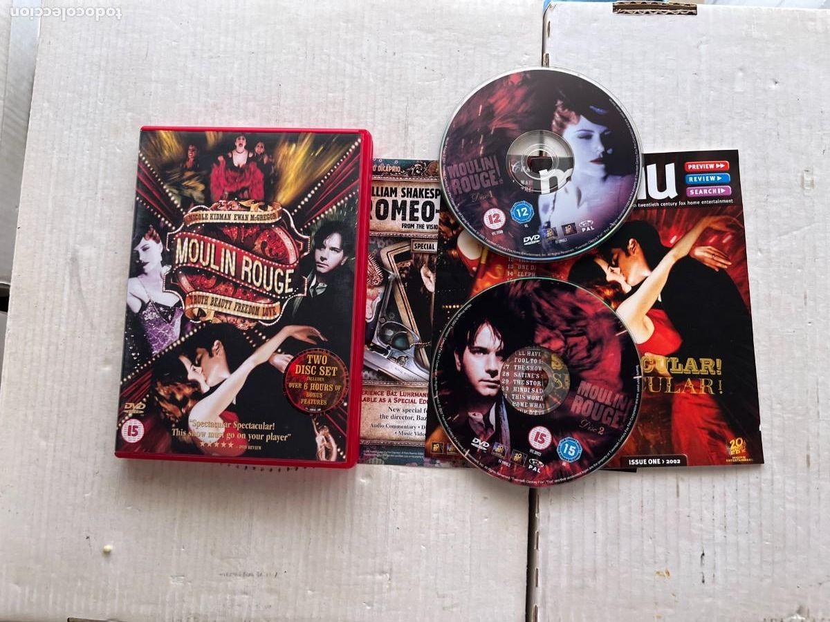 Cine: MOULING ROGE CAJA COLOR ROJO 2 DVDS - PELICULA INGLES DVD KREATEN
