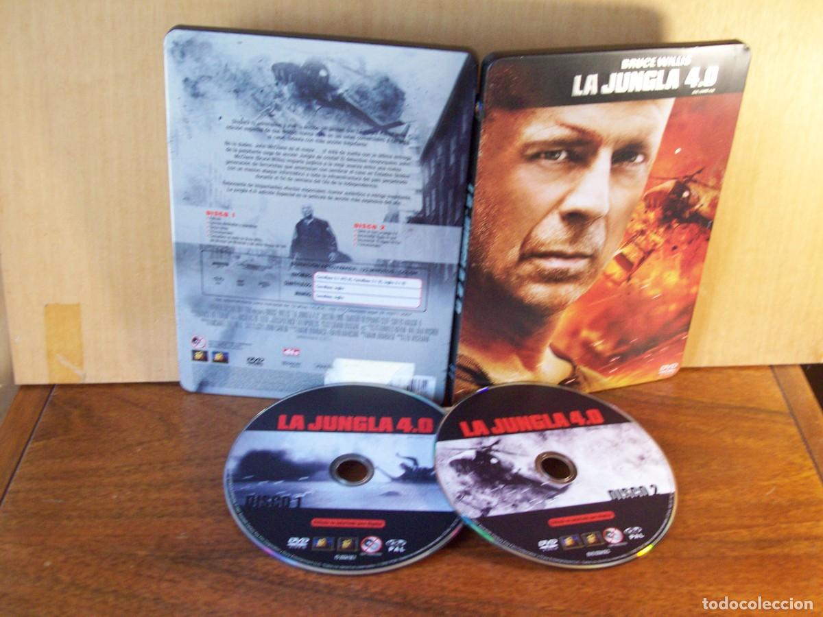 Cinema: LA JUNGLA 4.0 - BRUCE WILLIS - JUSTING LONG - TIMOTY OLIMPARK DVD DOBLE CAJA METALICA