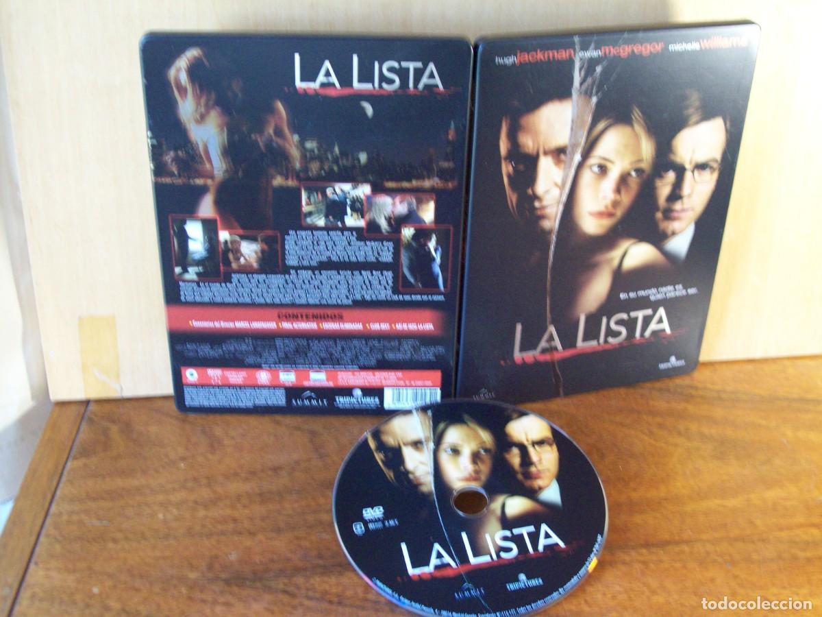 Cine: LA LISTA - HUGH JACKMAN - EWAN MCGREGOR - MICHELLE WILLIAMS - DVD CAJA METALICA