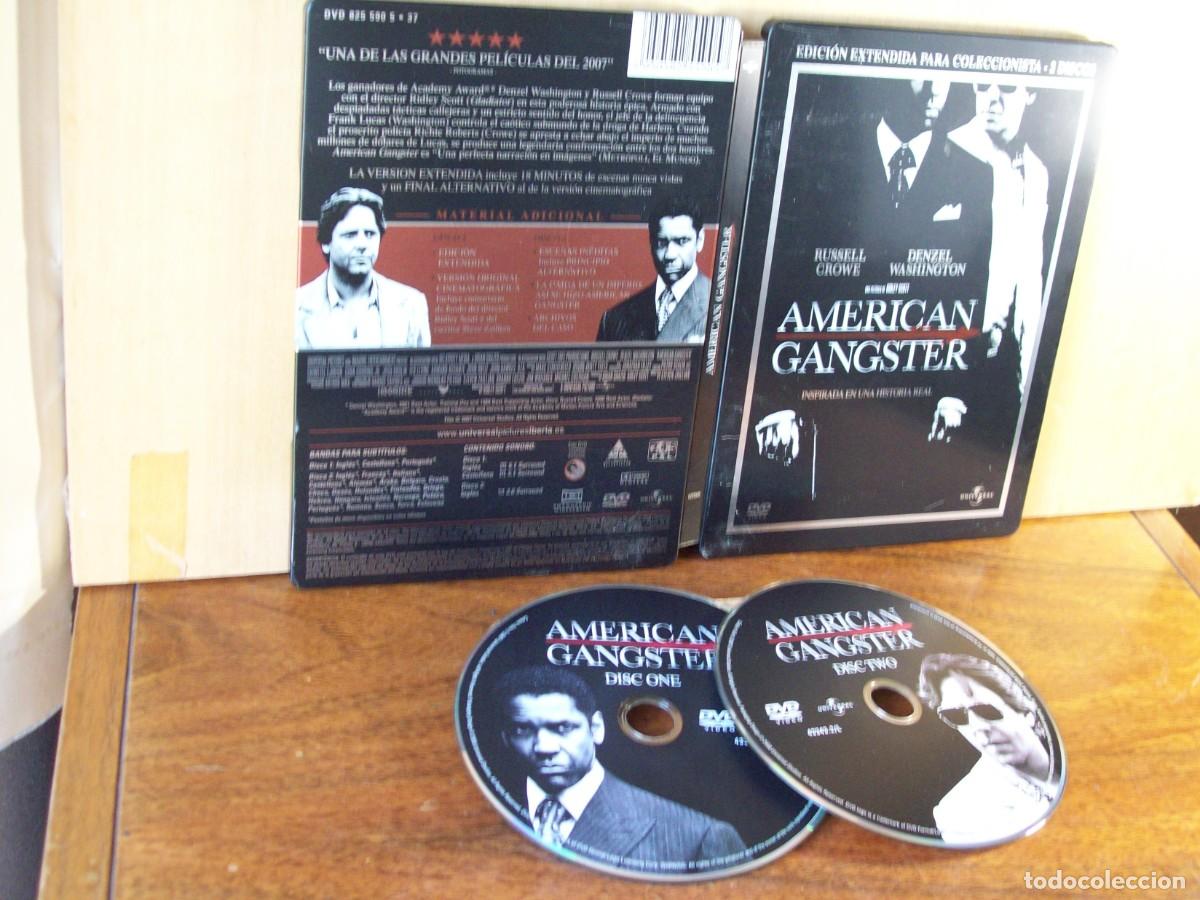 Cine: AMERICAN GANGSTER - DOBLE DVD VERSION EXTENDIDA EDICION COLECCIONISTA CAJA METALICA