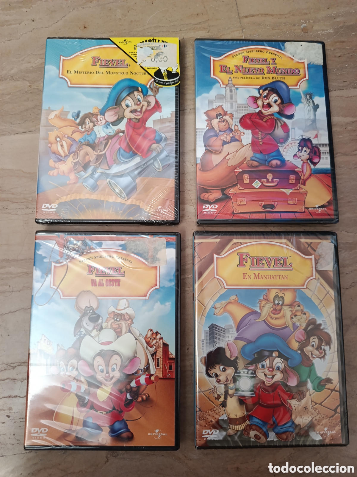 Cin&eacute;ma: 4 Dvs. Fievel. Saga completa. Precintado. Fievel y el nuevo mundo, En Monhettan, Va al Oeste y El mi