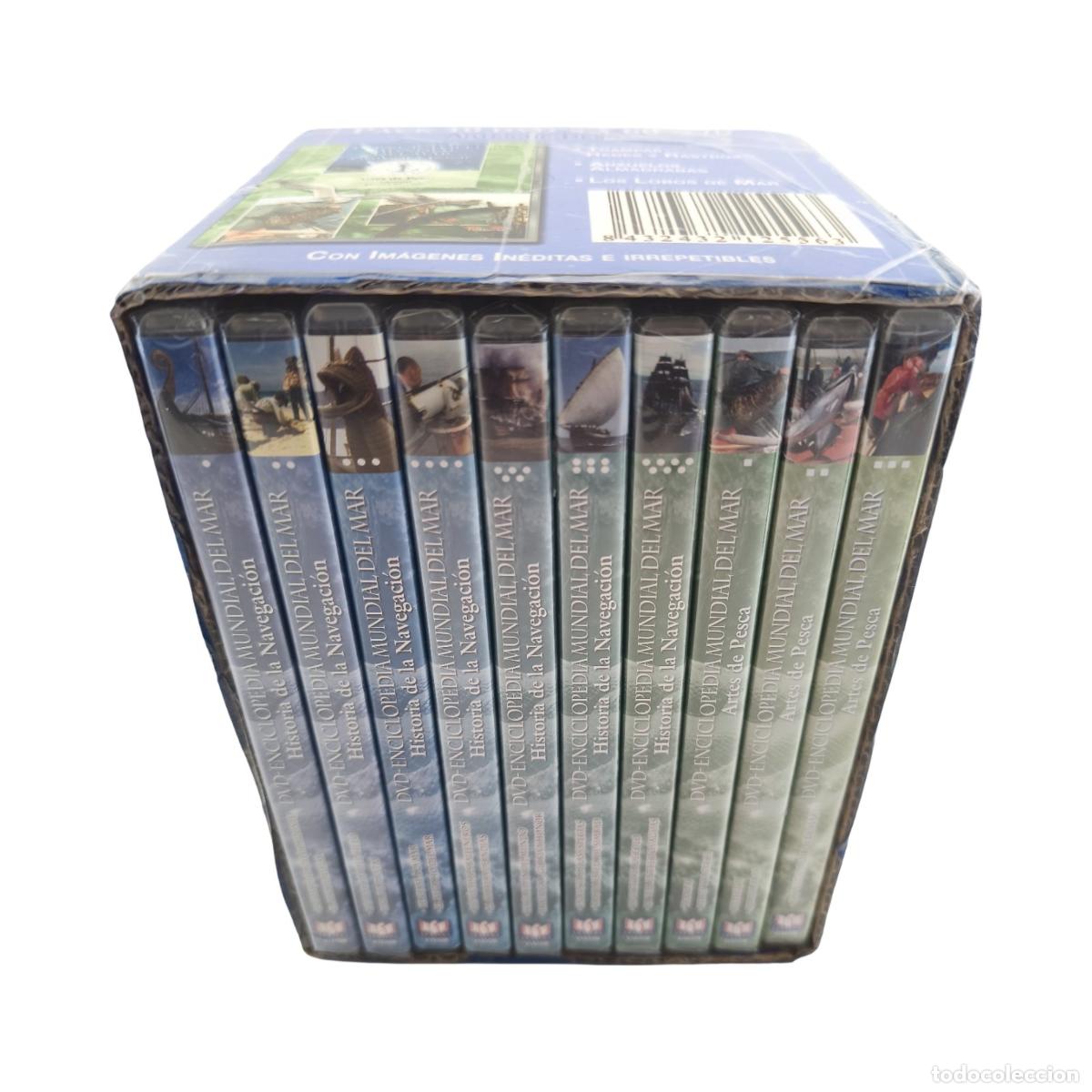 Cine: Colecci&oacute;n Enciclopedia Mundial del Mar: A navegar y pescar (Lote de 9 DVDs en Estuche / Caja artesan