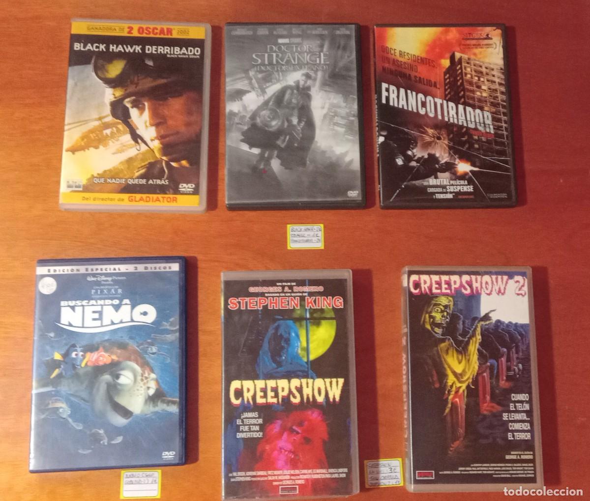Cine: Peliculas VHS y en DVD Nemo-Creepshow-Black Hawk-Strange-Francotirador