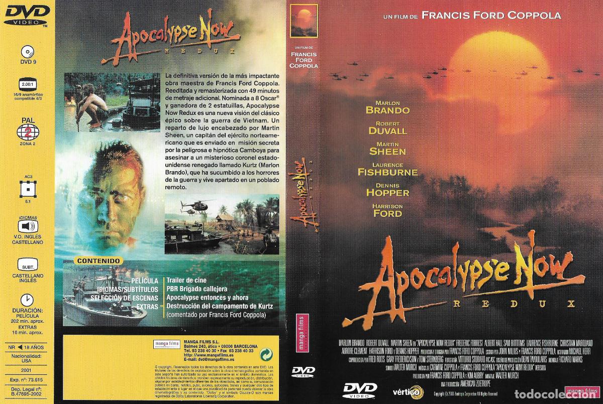Cine: APOCALYPSE NOW (BEST SELLER). MANGA FILM. (En stock) Pel&iacute;cula DVD. (Best seller) (LIQUIDACION)
