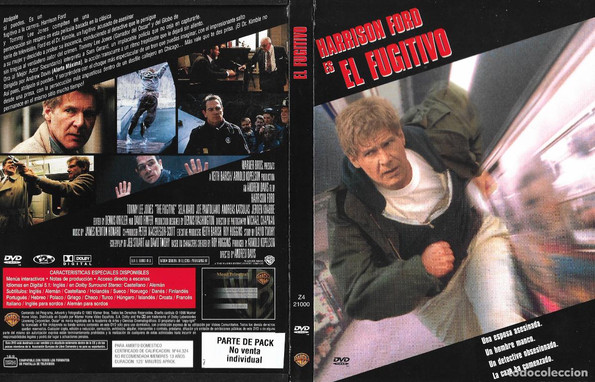 Cine: EL FUGITIVO (BEST SELLER). WARNER BROS. (En stock) Pel&iacute;cula DVD. (Best seller) (LIQUIDACION)