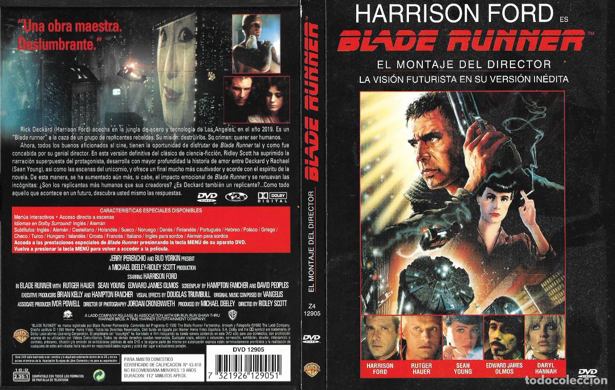 Cine: BLADE RUNNER (BEST SELLER). WARNER BROS. (En stock) Pel&iacute;cula DVD. (Best seller) (LIQUIDACION)