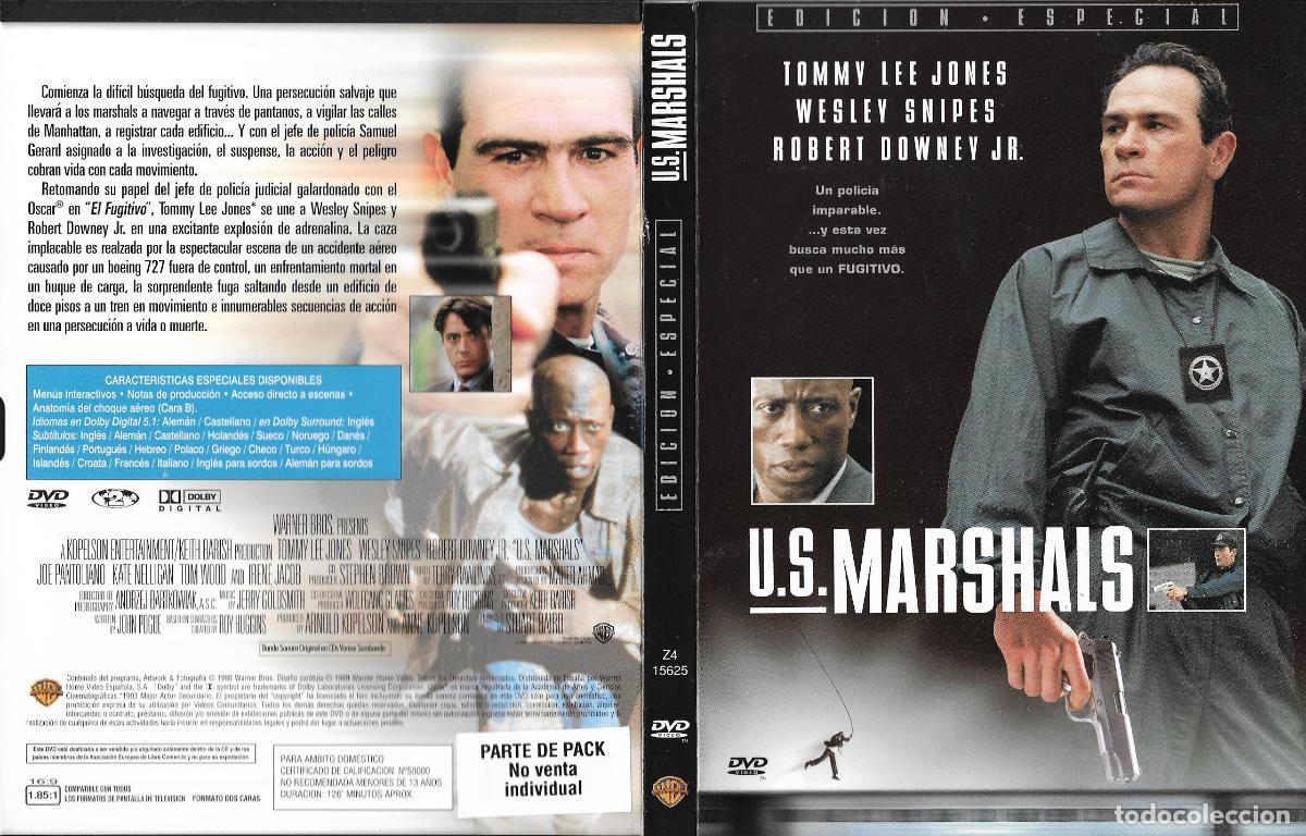 Cine: U.S MARSHALS (BEST SELLER). WARNER BROS. (En stock) Pel&iacute;cula DVD. (Best seller) (LIQUIDACION)