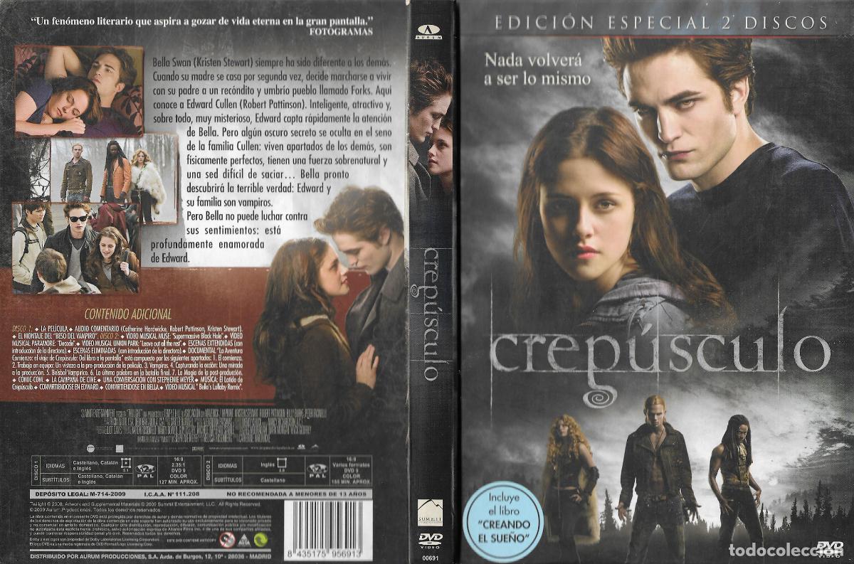 Cine: CREPUSCUPO EDICION ESPECIAL (2 DISCOS + LIBRO) (BEST SELLER). AURUM. Pel&iacute;cula DVD. (LIQUIDACION)