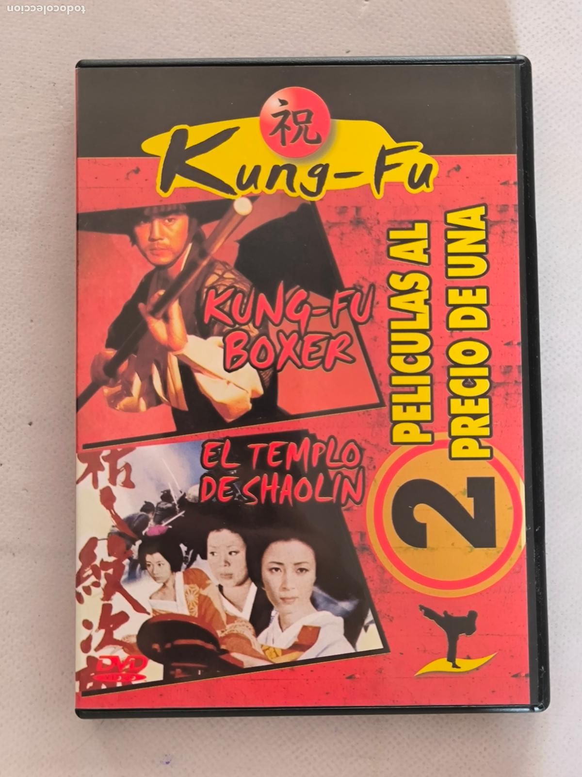 Cine: DVD KUNG-FU BOXER / EL TEMPLO DE SHAOLIN - 2 PELICULAS (350w)