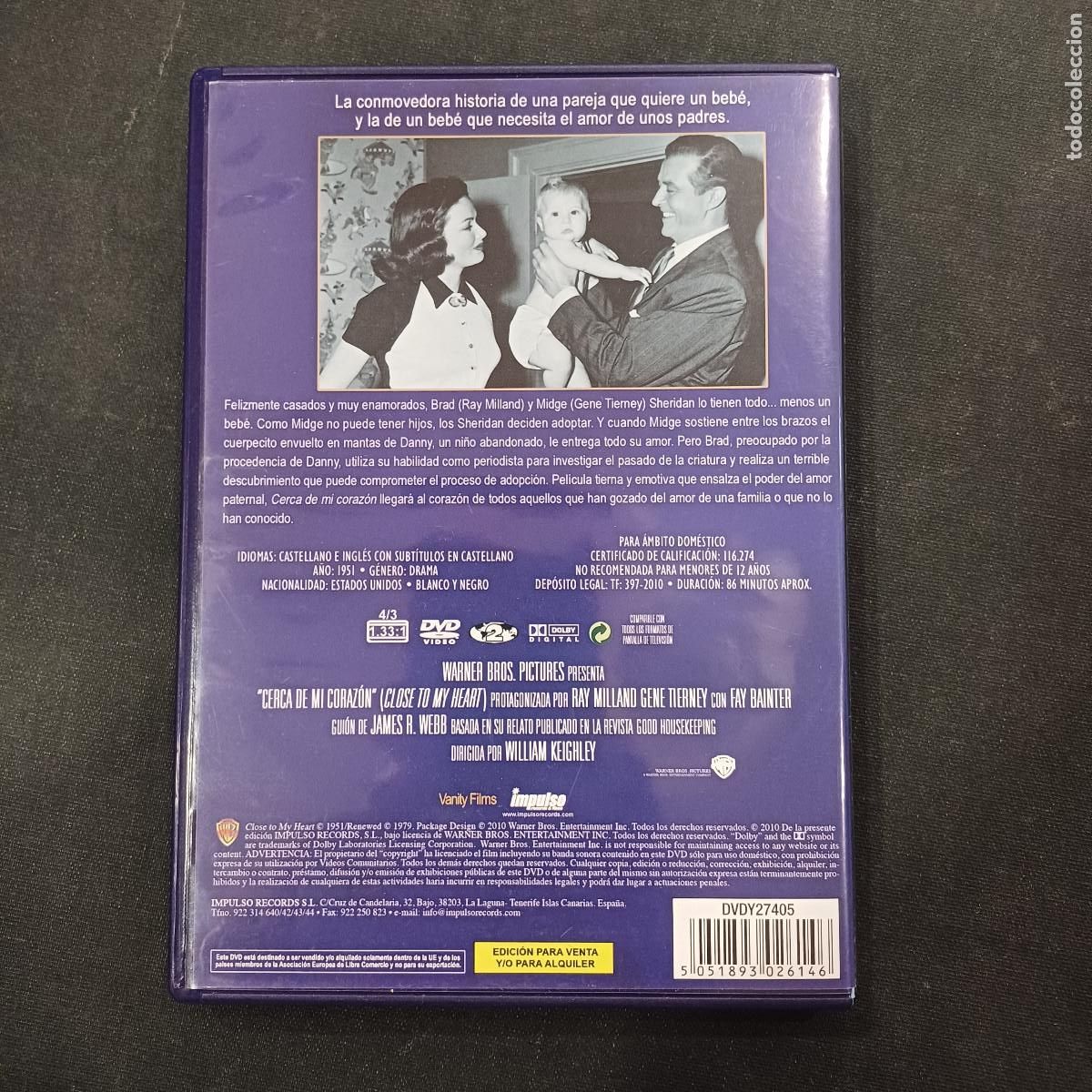Cine: CERCA DE MI CORAZON/DVD. - Foto 3