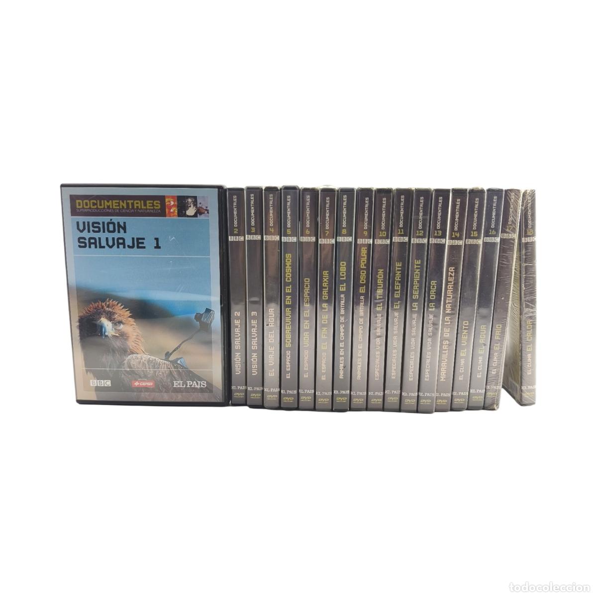 Cine: Colecci&oacute;n Documentales BBC / El Pa&iacute;s - Lote de 18 DVDs (Visi&oacute;n Salvaje, El Espacio, Clima y Especial