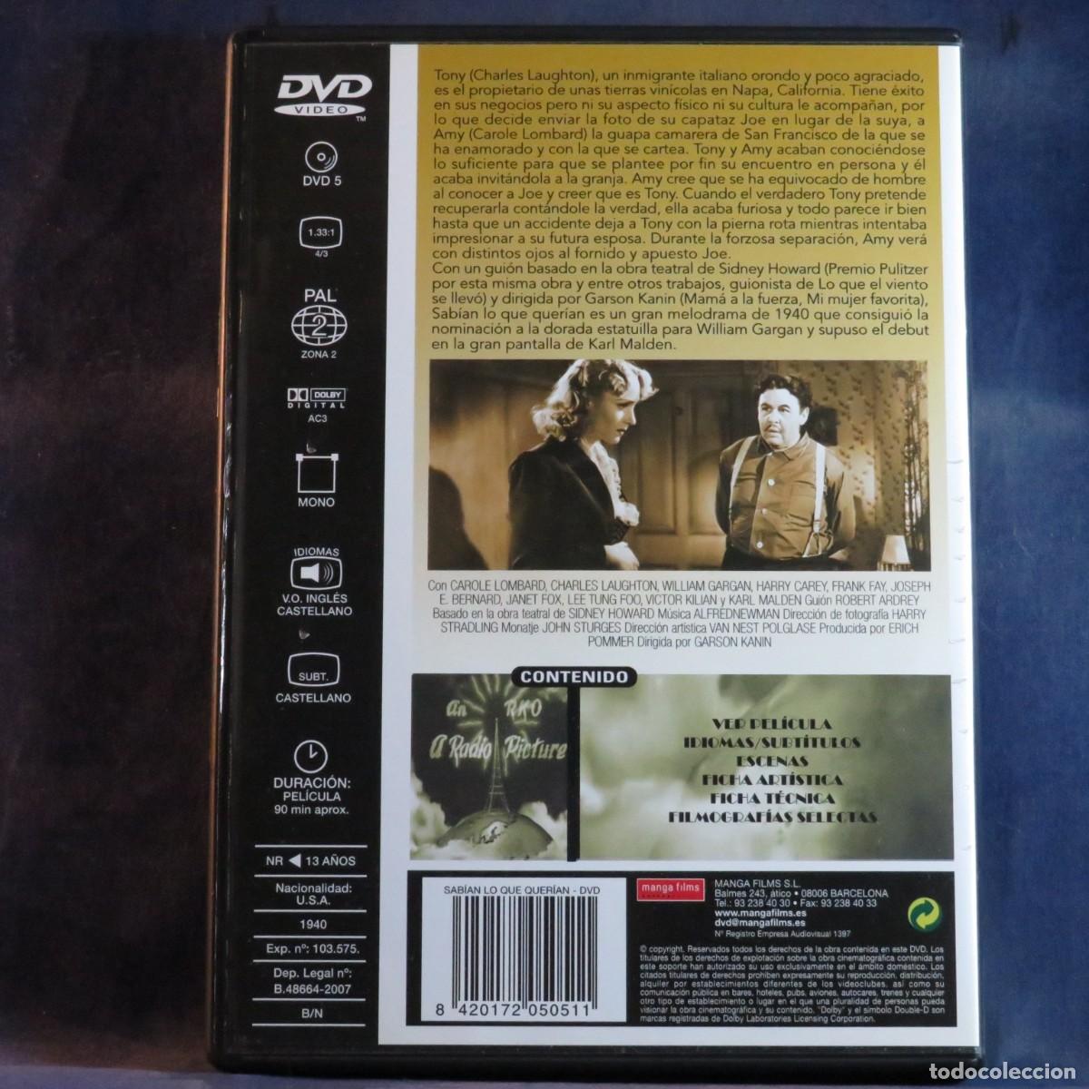 Cine: SAB&Iacute;AN LO QUE QUER&Iacute;AN - DVD - Foto 2