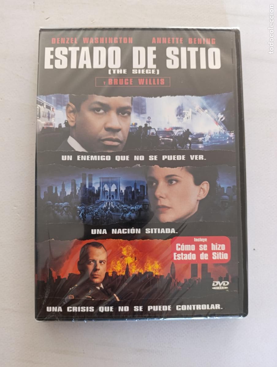 Cine: DVD ESTADO DE SITIO (THE SIEGE) - DENZEL WASHINGTON - NUEVO, PRECINTADO (351)