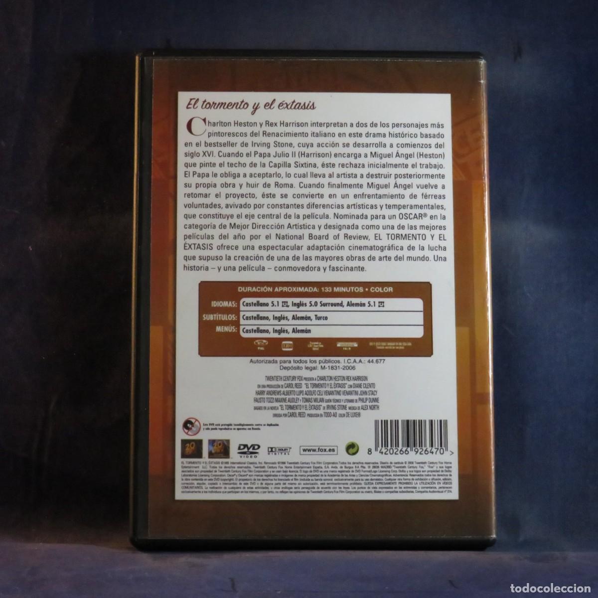 Cine: EL TORMENTO Y EL &Eacute;XTASIS - DVD - Foto 2