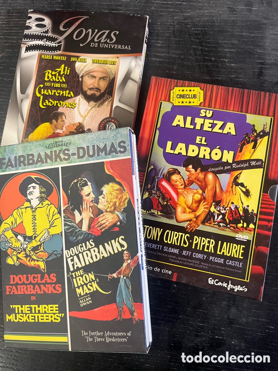 Cin&eacute;ma: 3 DVD Aventuras: Ali Baba, Fairbanks Mosqueteros y M&aacute;scara hierro, Alteza Ladr&oacute;n