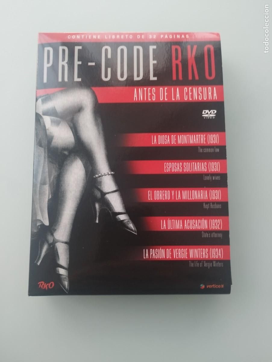 Cine: DVD Pre-code RKO, antes de la censura 5 pel&iacute;culas m&aacute;s libreto de 32 p&aacute;ginas, descatalogado
