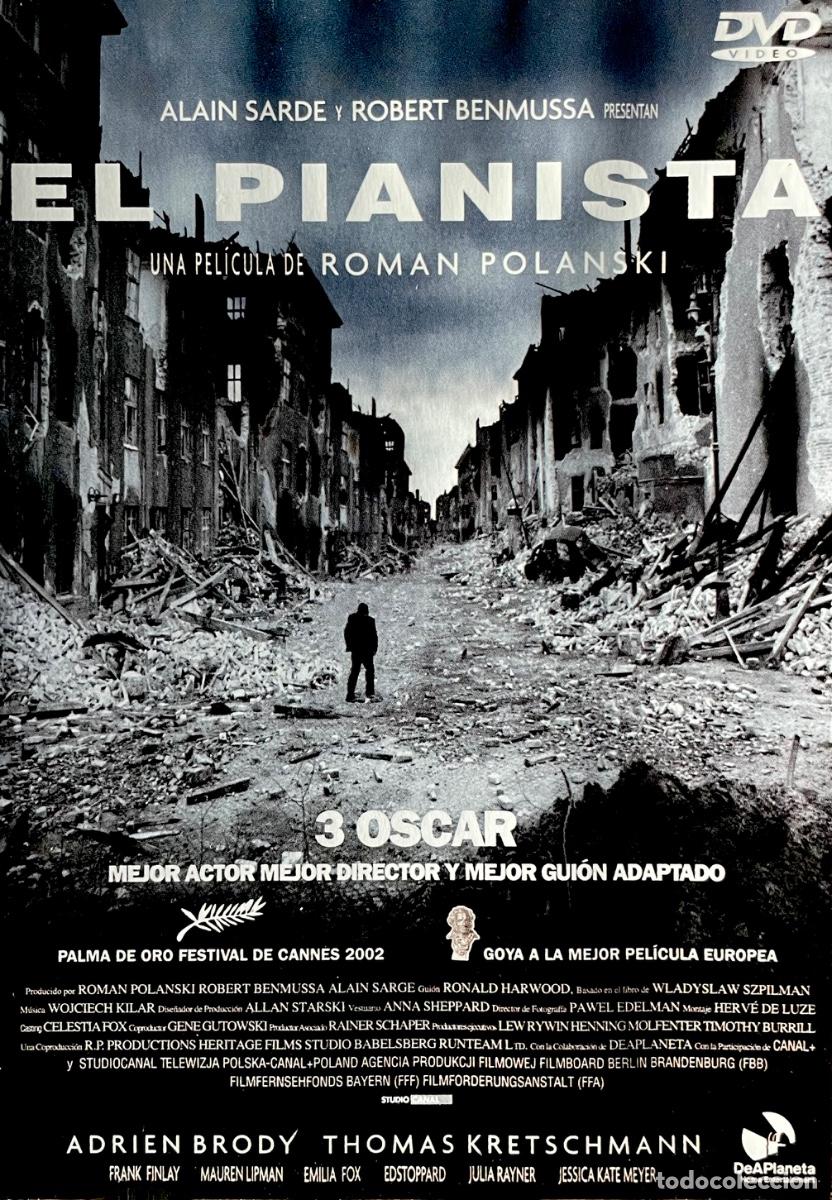Cine: DVD. EL PIANISTA. Adrien Brody. Thomas Kretschmann. Frank Finlay. Emilia Fox. Roman Polanski.