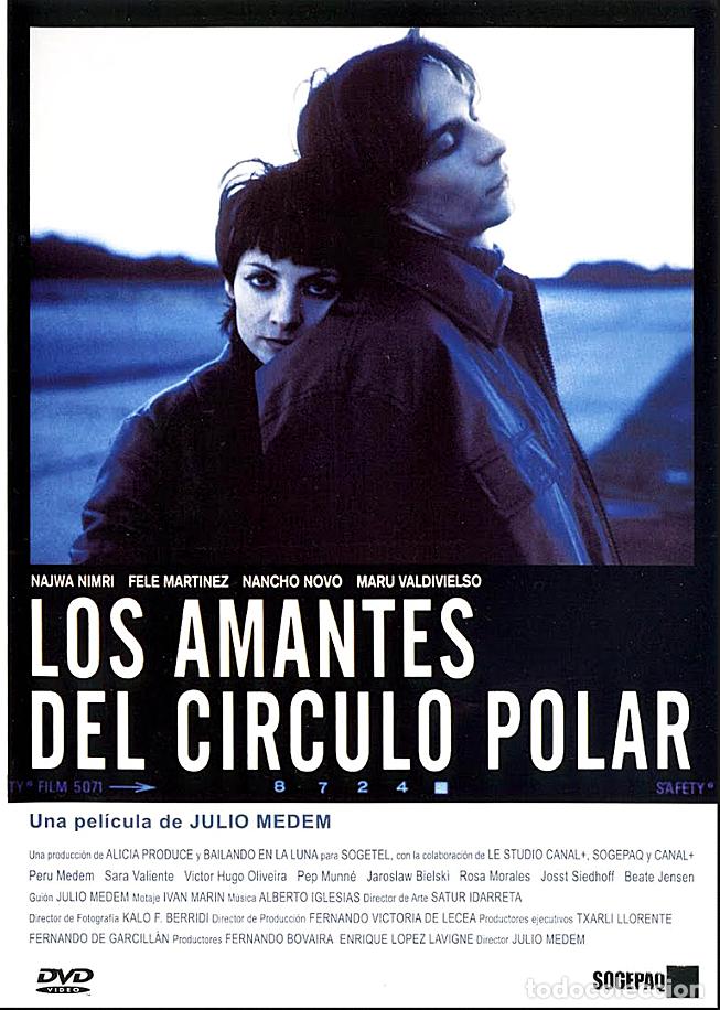 Cine: Los amantes del C&iacute;rculo Polar, 1998. Dir. Julio Medem. Najwa Nimri, Fele Mart&iacute;nez, Nancho Novo. DVD.