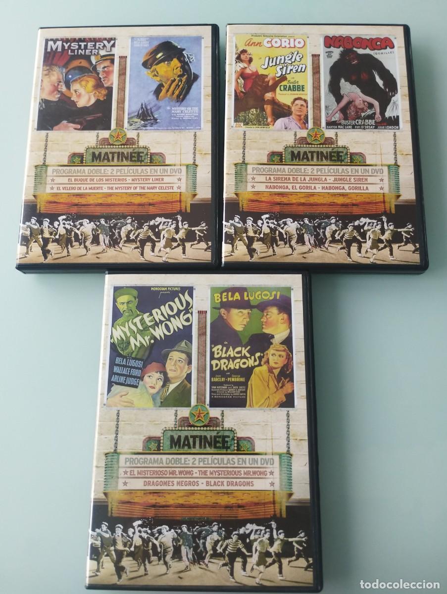 Cine: Lote 3 DVD programa doble Matinee, seis pel&iacute;culas en total ver t&iacute;tulos, como nuevo