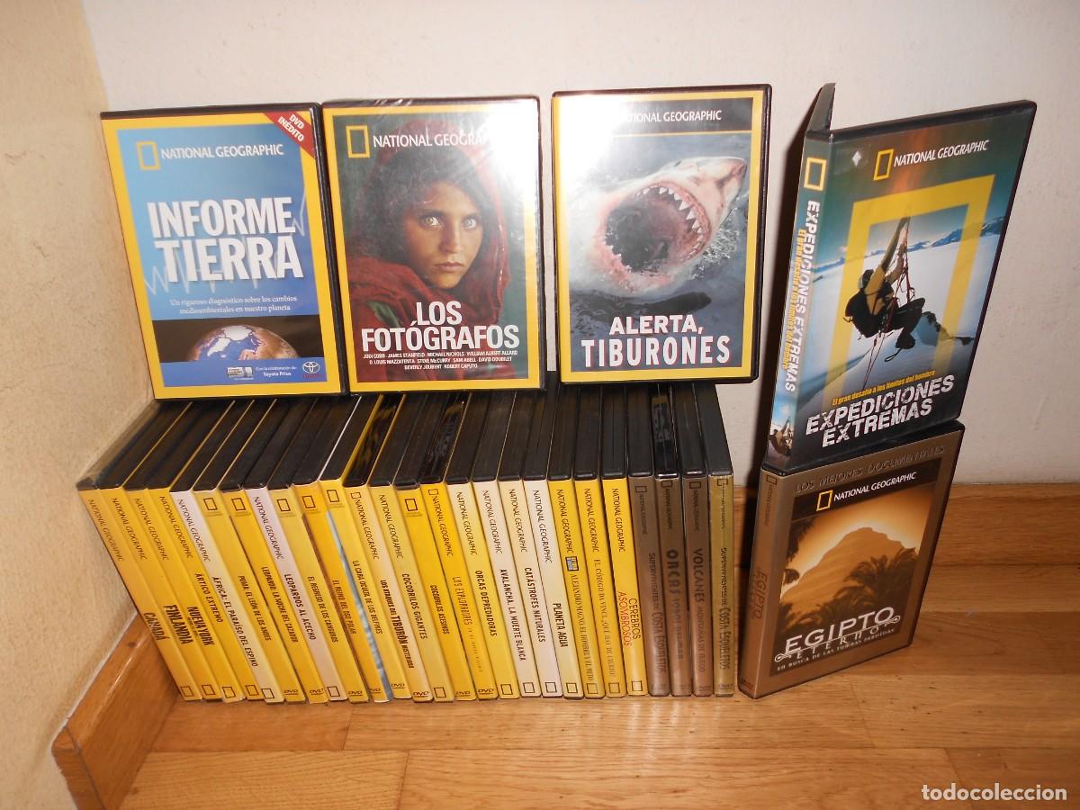 Cine: LOTE 30 DVDs de DOCUMENTALES : NATIONAL GEOGRAPHIC : TIBURONES / CANADA / VOLCANES / DA VINCI / etc.