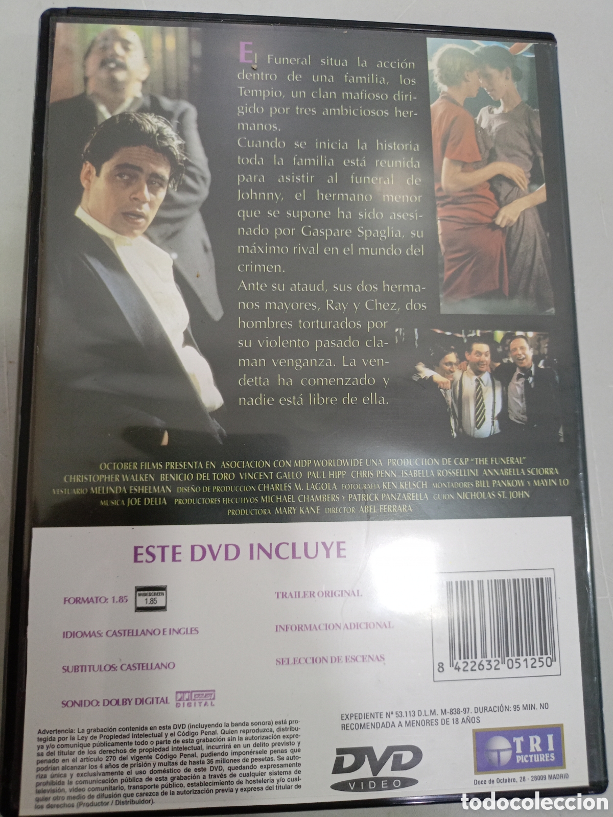 Cine: DVD el funeral - buena - Foto 2