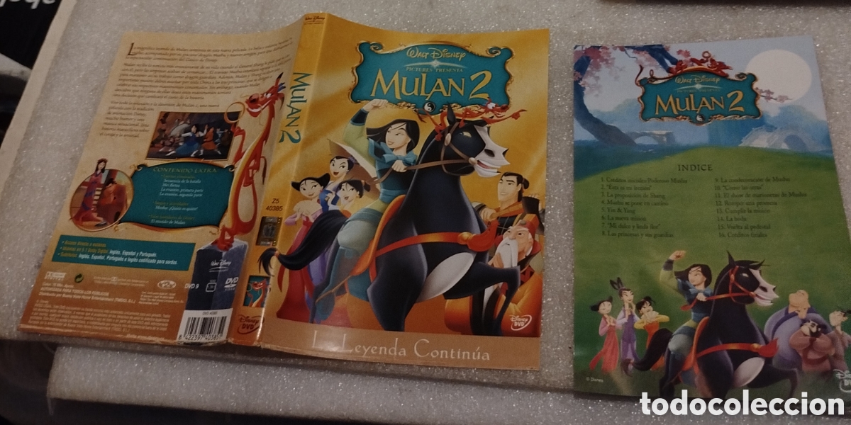 Cine: Mulan. SOLO CARATULA Y FOLLETO
