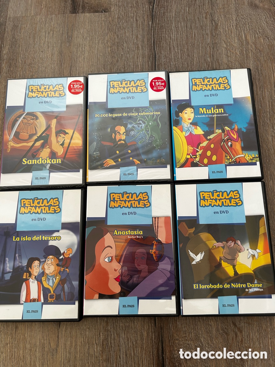 Cine: Lote 6 Pel&iacute;culas Infantiles DVD El Pa&iacute;s