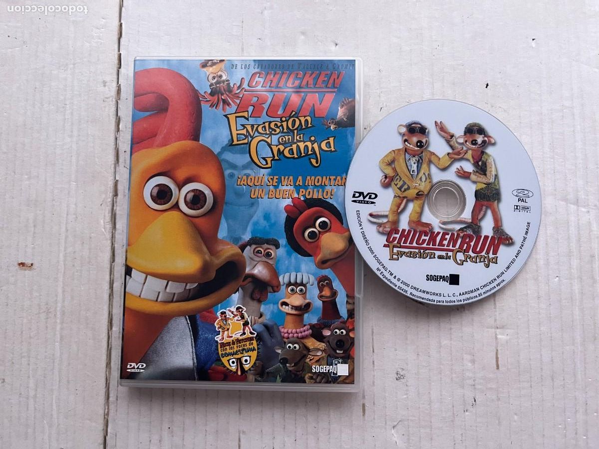Cine: CHICKEN RUN EVASION EN LA GRANJA - PELICULA DVD KREATEN