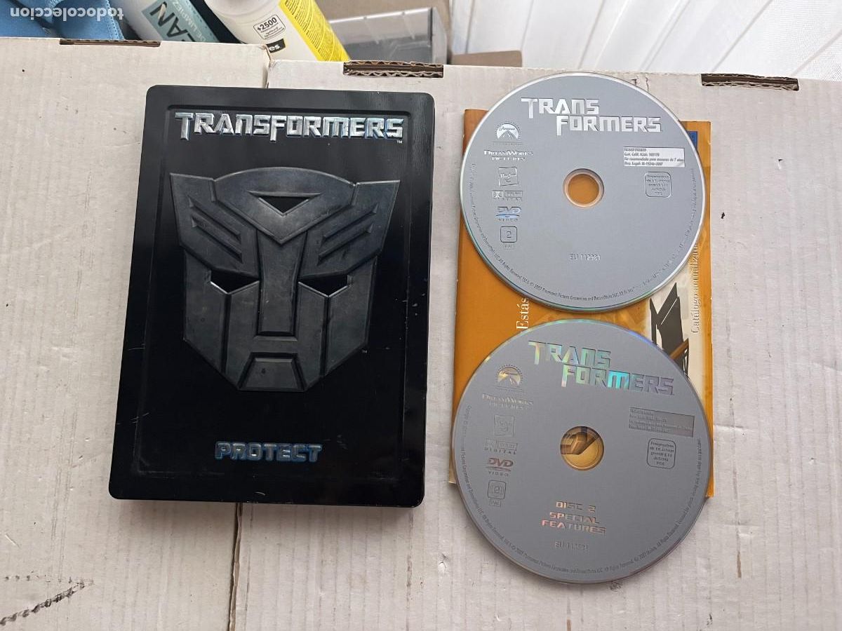 Cine: TRANSFORMERS PROTECT DESTROY CAJA METALICA - PELICULA DVD KREATEN