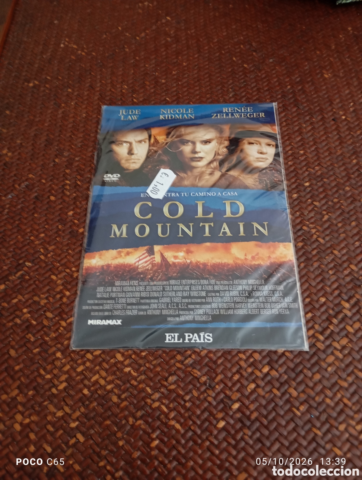 Cine: Cold mountain DVD cart&oacute;n precintada