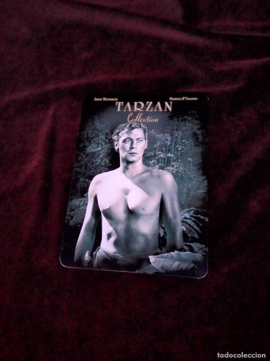 Cine: tarzan collection- johnny weissmuller 6 pelicula en 3 dvd casi como nuevo en caja metalica