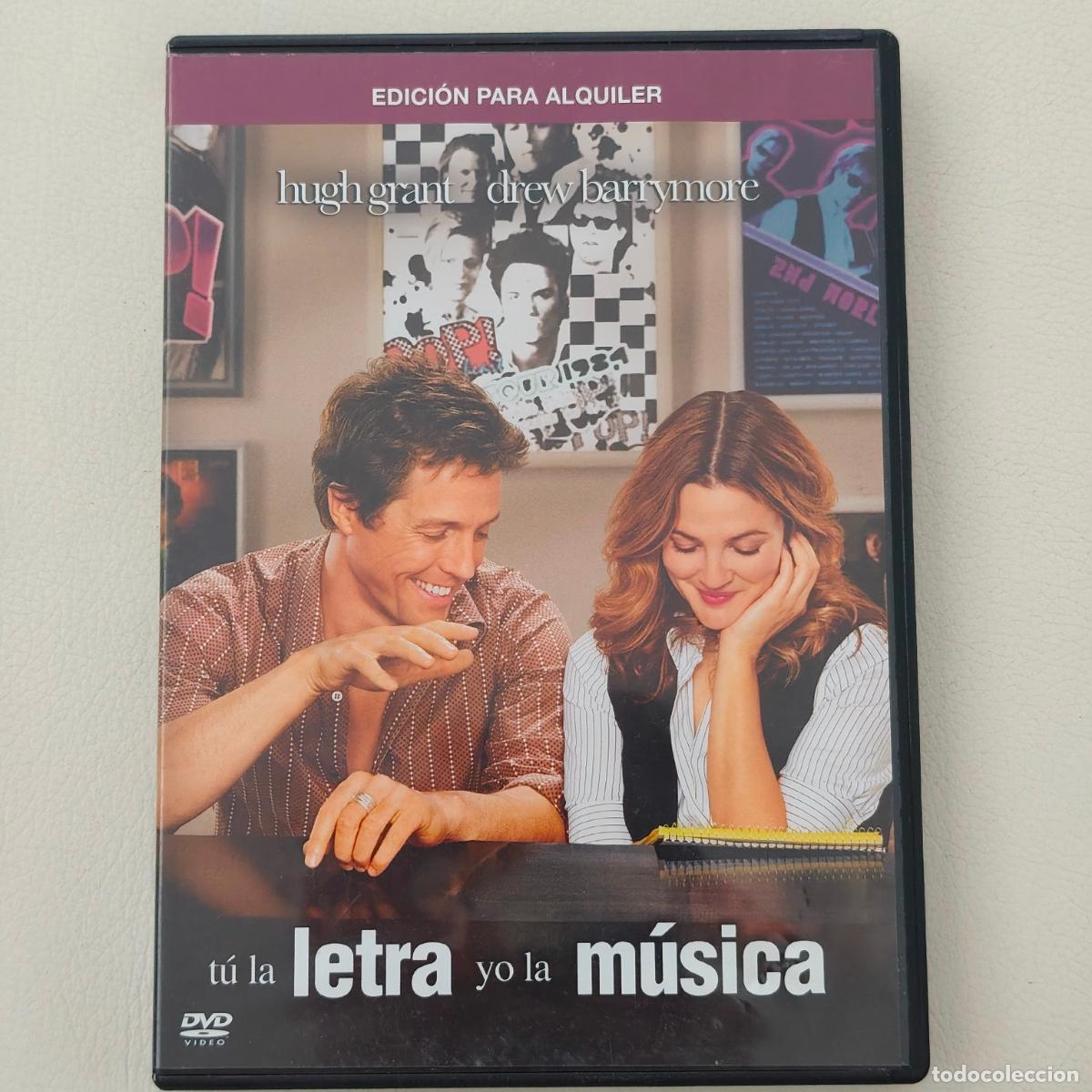Cine: TU LA LETRA Y YO LA MUSICA - HUGH GRANT - DREW BARRYMORE - DVD EDICION ALQUILER