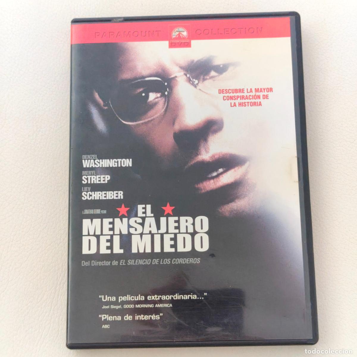 Cine: DVD EL MENSAJERO DEL MIEDO - DENZEL WASHINGTON, MERYL STREEP