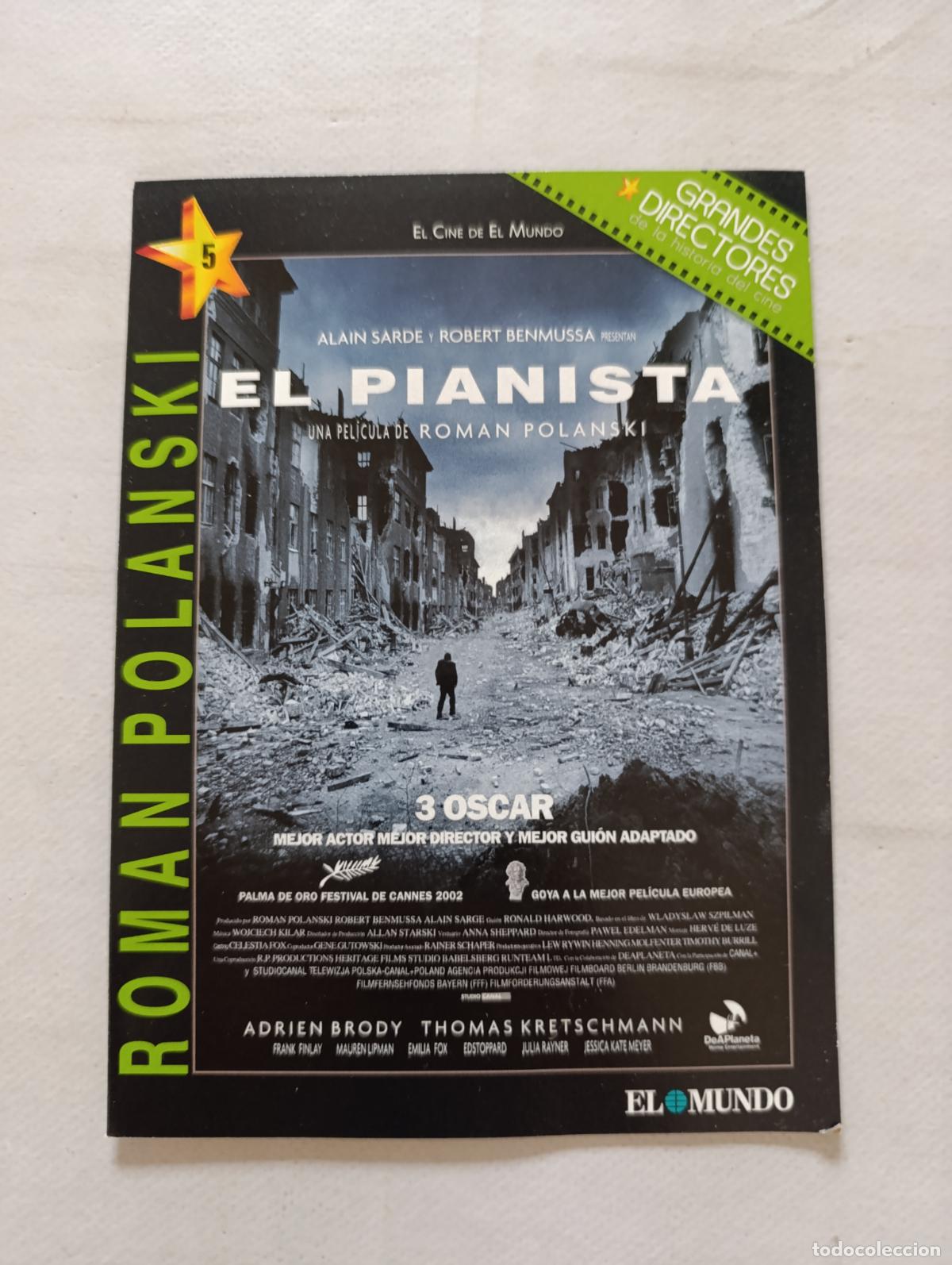 Cine: DVD EL PIANISTA - ROMAN POLANSKI - FUNDA FINA CARTON (6C)