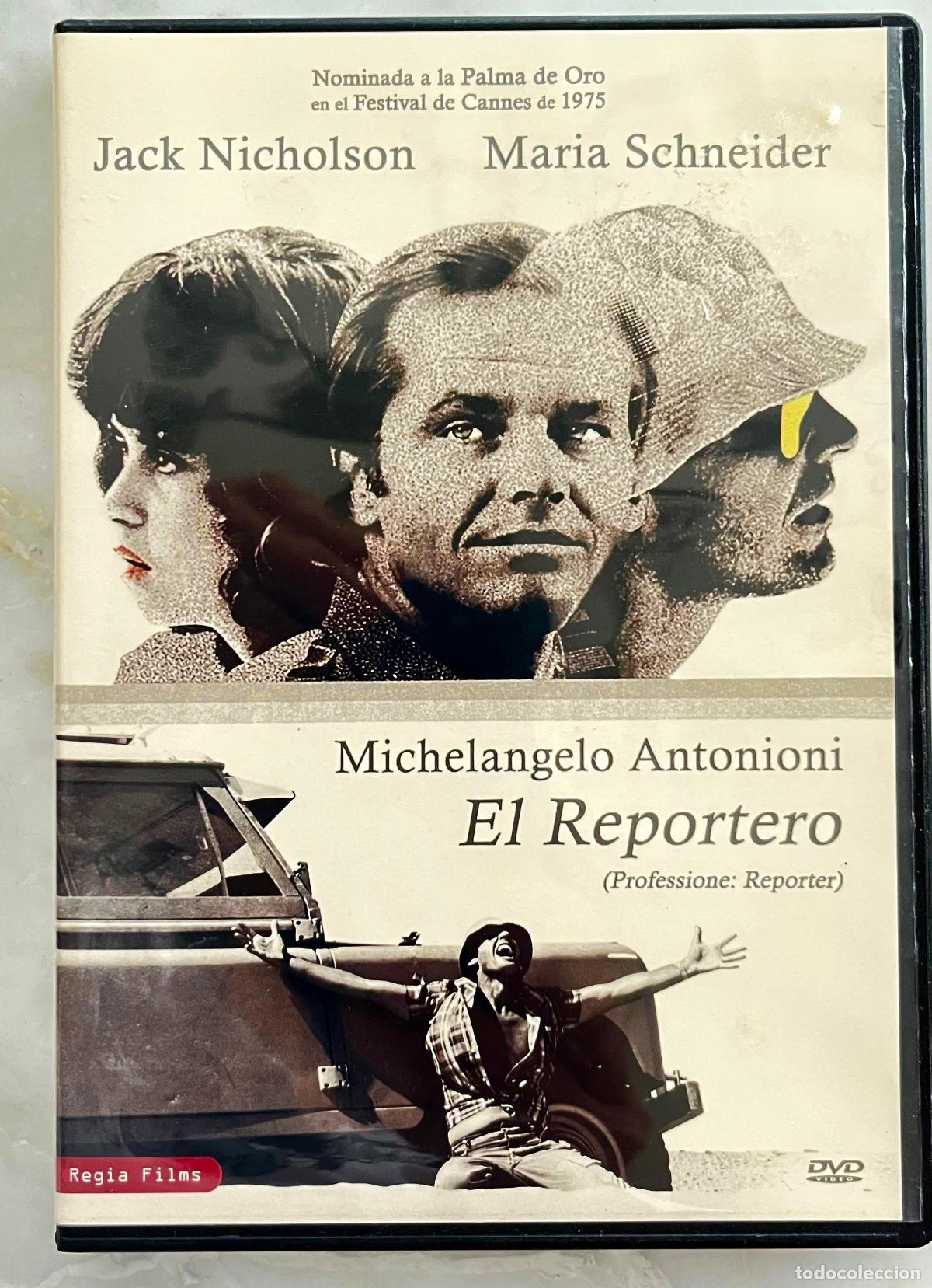 Cine: EL REPORTERO. PROFESSIONE REPORTER. MICHELANGELO ANTONIONI. JACK NICHOLSON. M. SHNEIDER .DVD