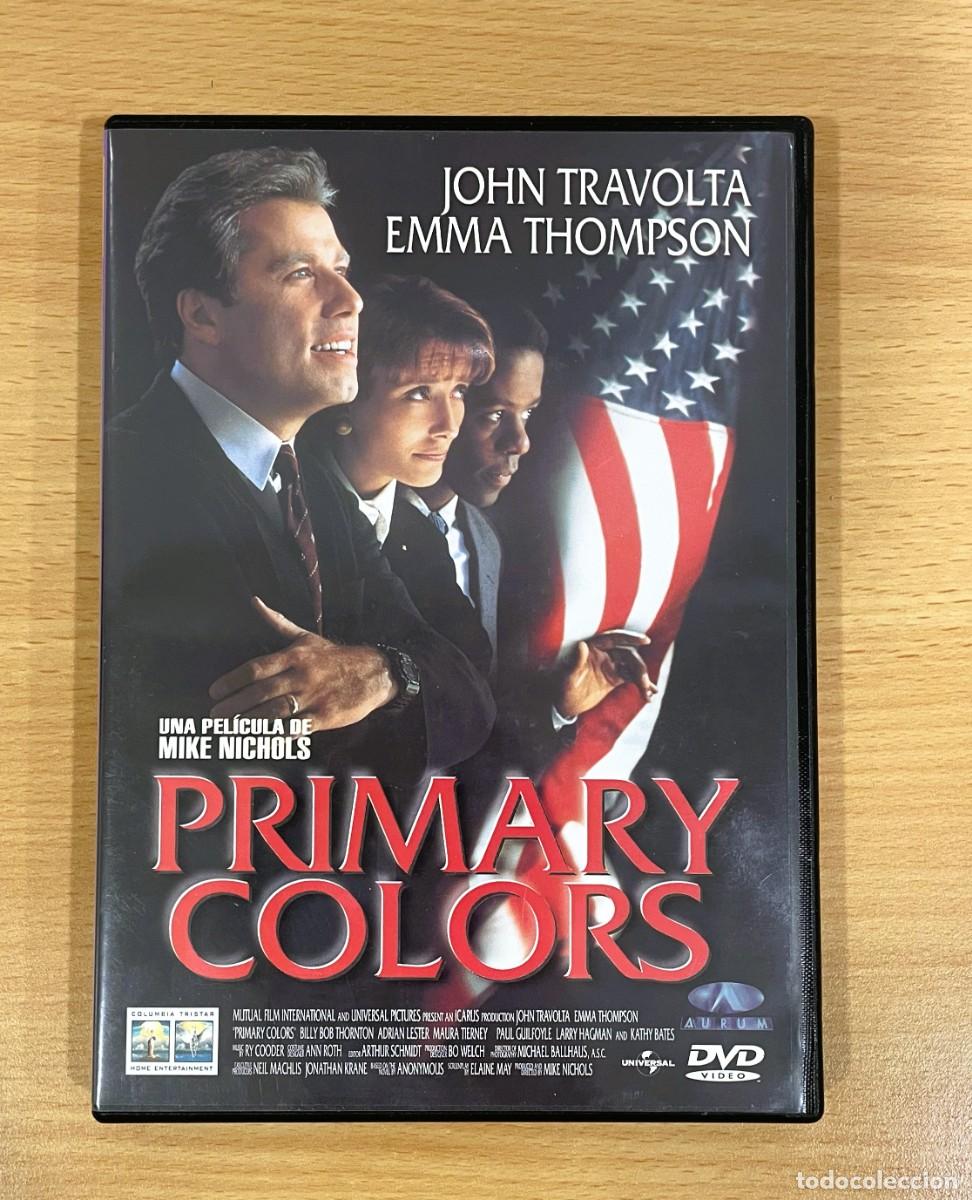 Cine: DVD CINE S&Aacute;TIRA POL&Iacute;TICA CON EMMA THOMPSON Y JOHN TRAVOLTA - PRIMARY COLORS (1998)