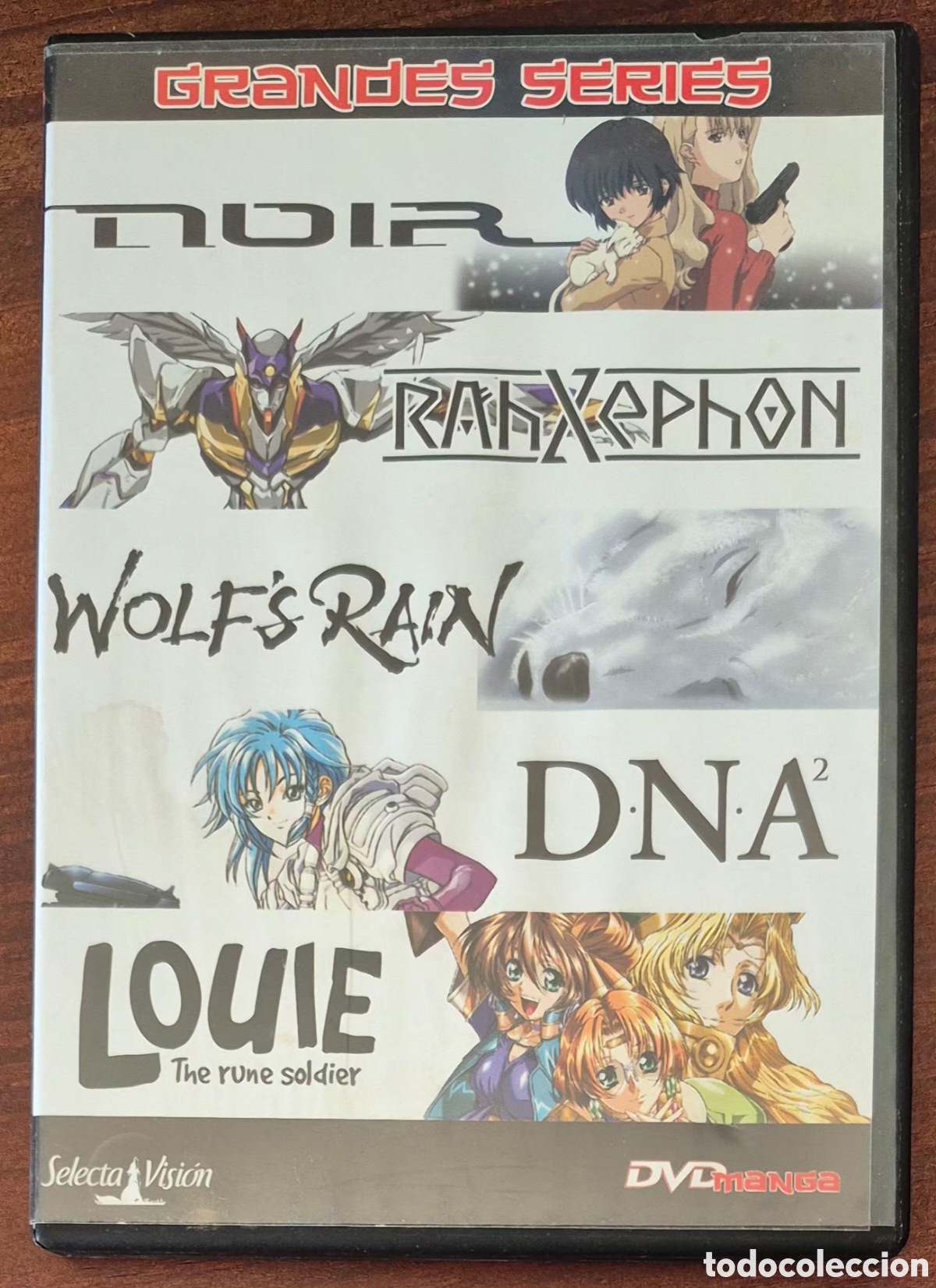 Cine: DVD - GRANDES SERIES MANGA NOIR, RAHXEPHON, WOLF'S RAIN, DNA, LOUIE (AUDIOS EN ESPA&Ntilde;OL)