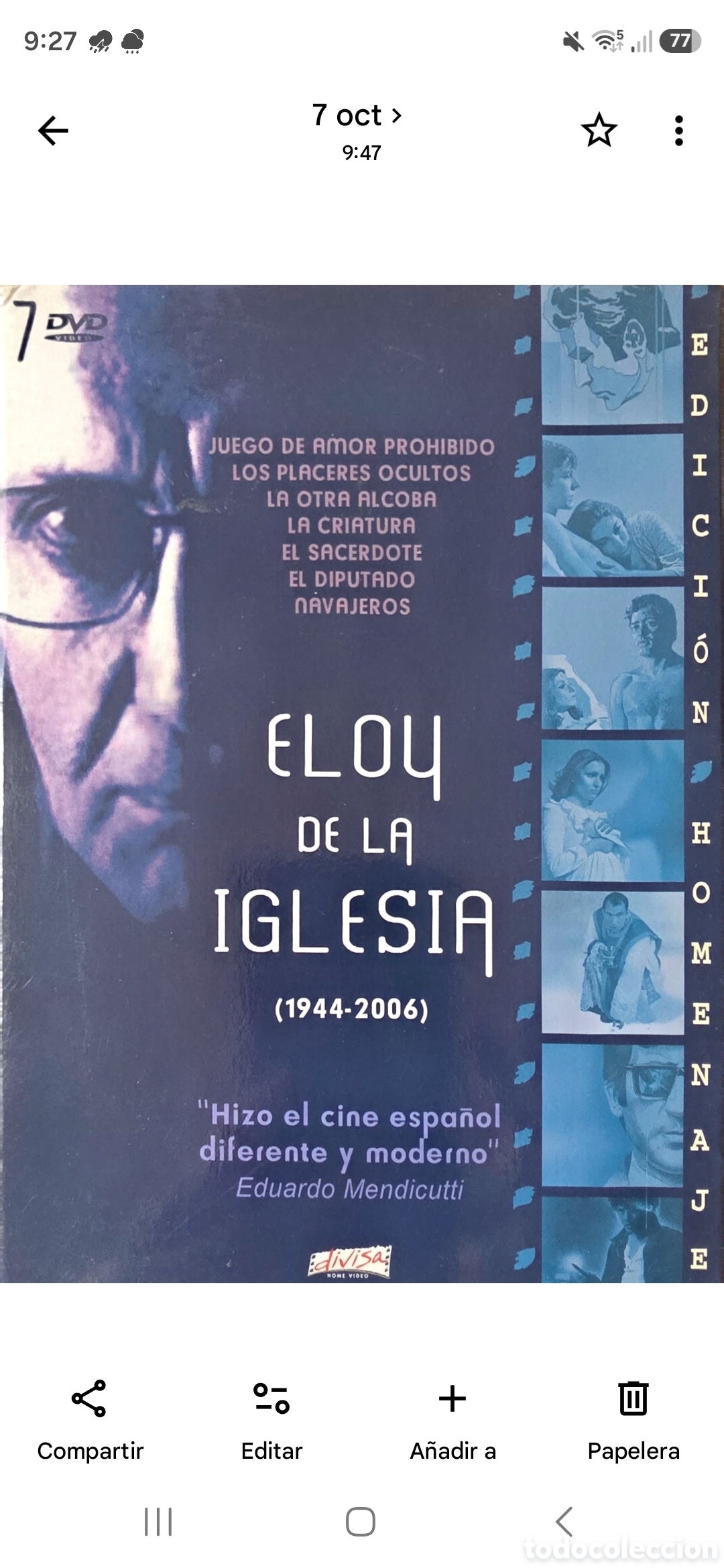 Cine: ELOY DE LA IGLESIA 1944 - 2006 ( PACK 7 DVD)