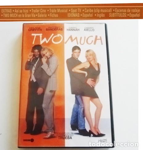 Cine: TWO MUCH DVD PEL&Iacute;CULA COMEDIA ANTONIO BANDERAS MELANIE GRIFFITH D. HANNAH TRUEBA AIELLO GABINO DIEGO