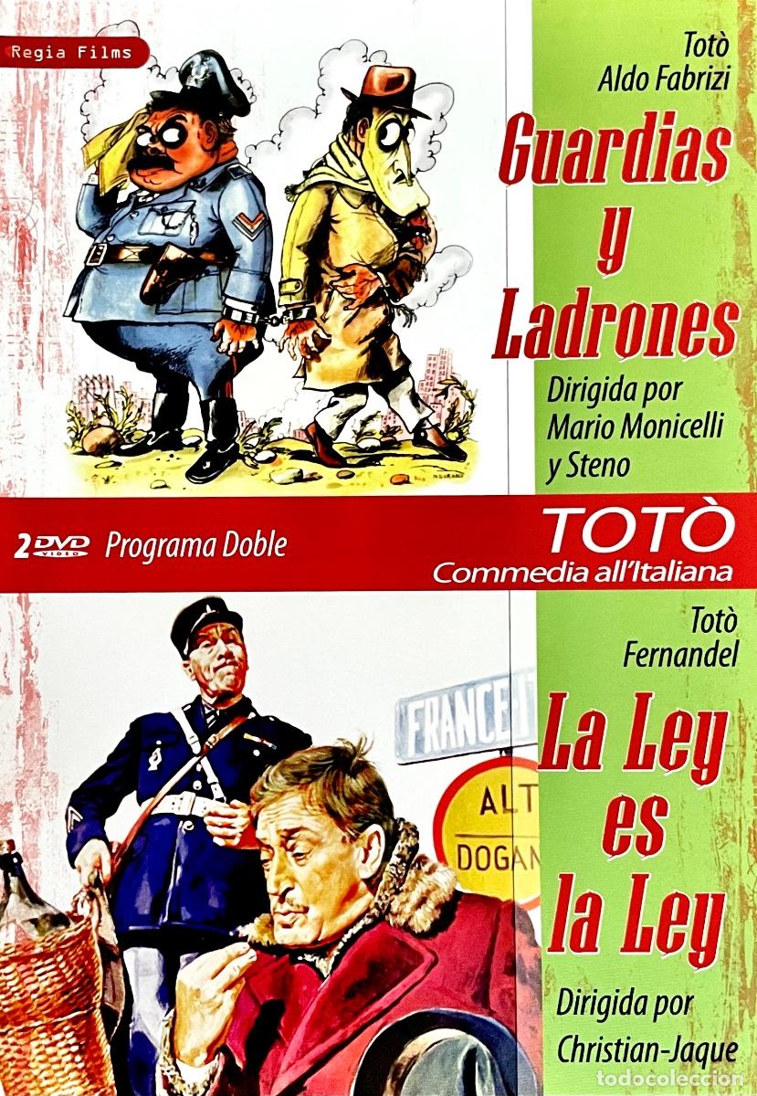 Cine: GUARDIAS Y LADRONES. LA LEY ES LA LEY. Tot&ograve;. Aldo Fabrizi. Fernandel. Mario Monicelli. 2 DVDs.