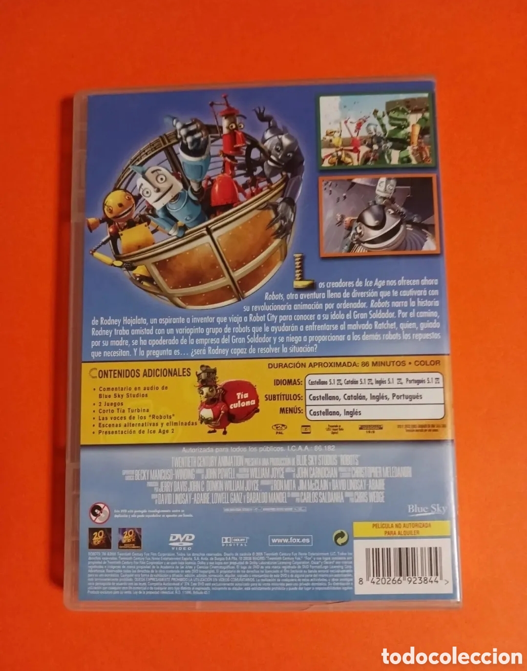Cine: DVD. PEL&Iacute;CULA INFANTIL. ROBOTS - Foto 5