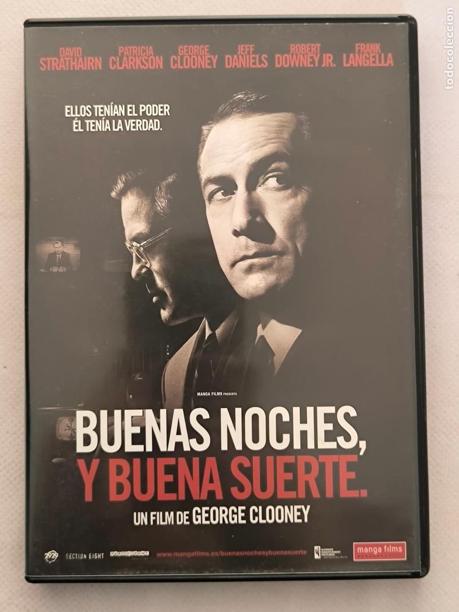 Cine: DVD BUENAS NOCHES, Y BUENA SUERTE - GEORGE CLOONEY (8Q)