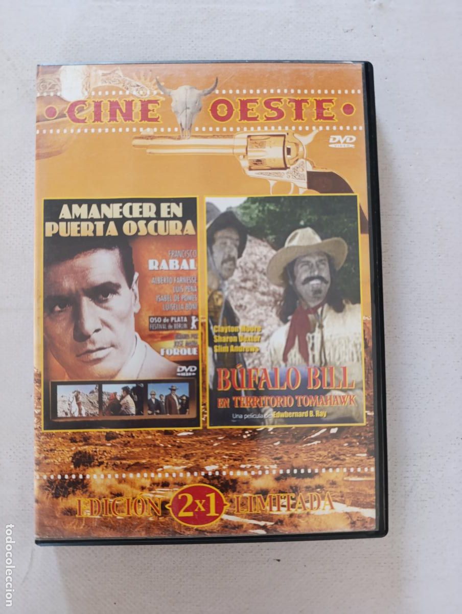 Cine: DVD AMANECER EN PUERTA OSCURA / BUFALO BILL EN TERRITORIO TOMAHAWK - 2 PELICULAS (9G)