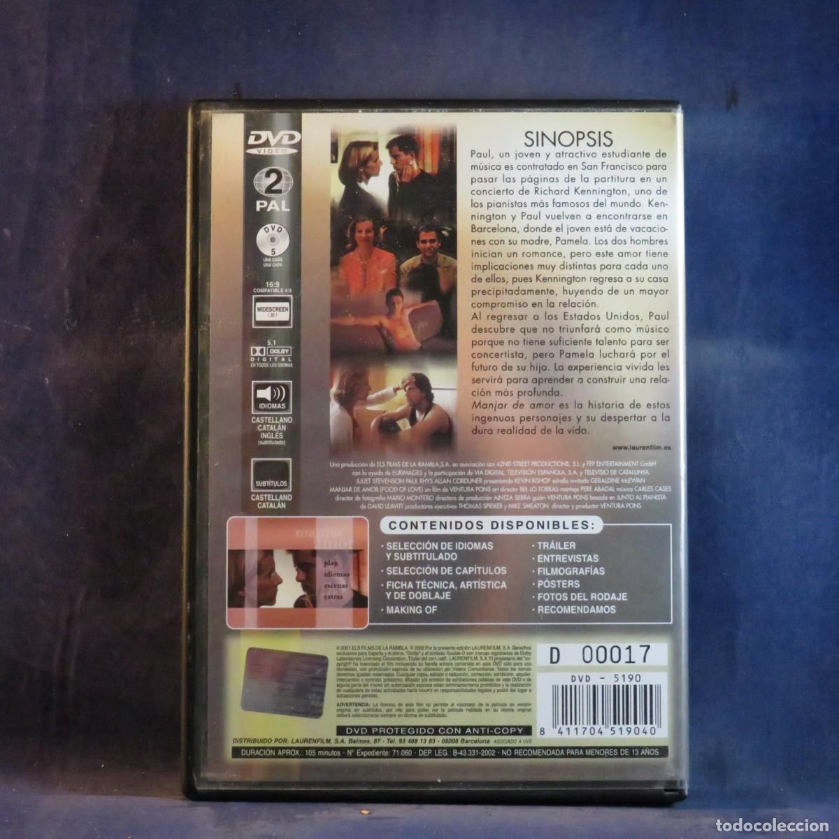 Cine: MANJAR DE AMOR - DVD - Foto 2