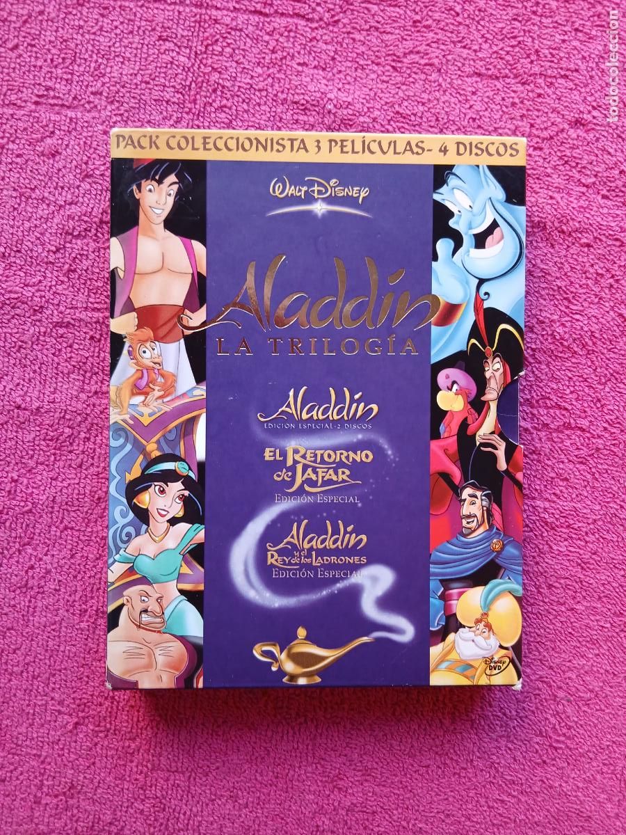 Cine: pack Aladd&iacute;n la trilogia 2004 edici&oacute;n especial estuche con 4 discos y 3 pel&iacute;culas