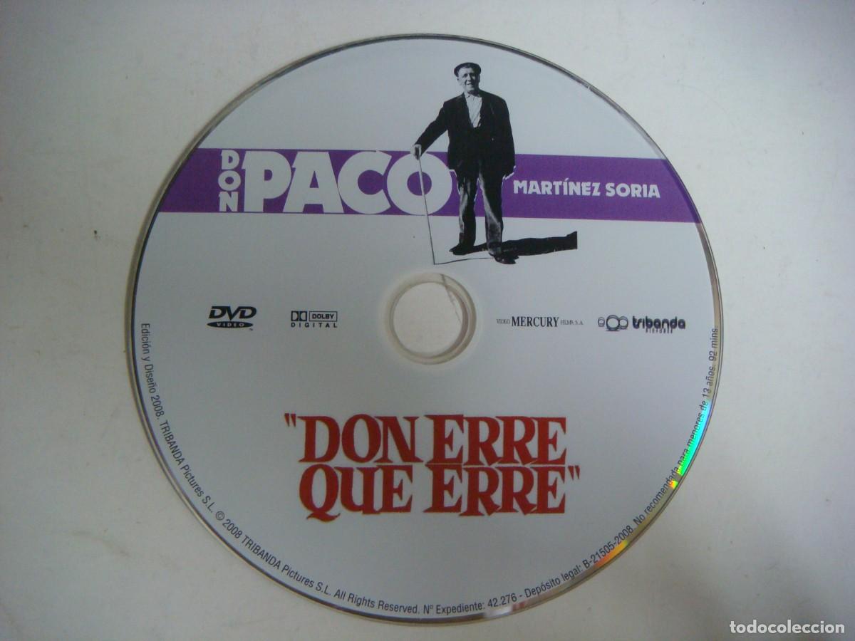 Cine: D.V.D. DE DON ERRE QUE ERRE CON PACO MARTINEZ SORIA-(&)