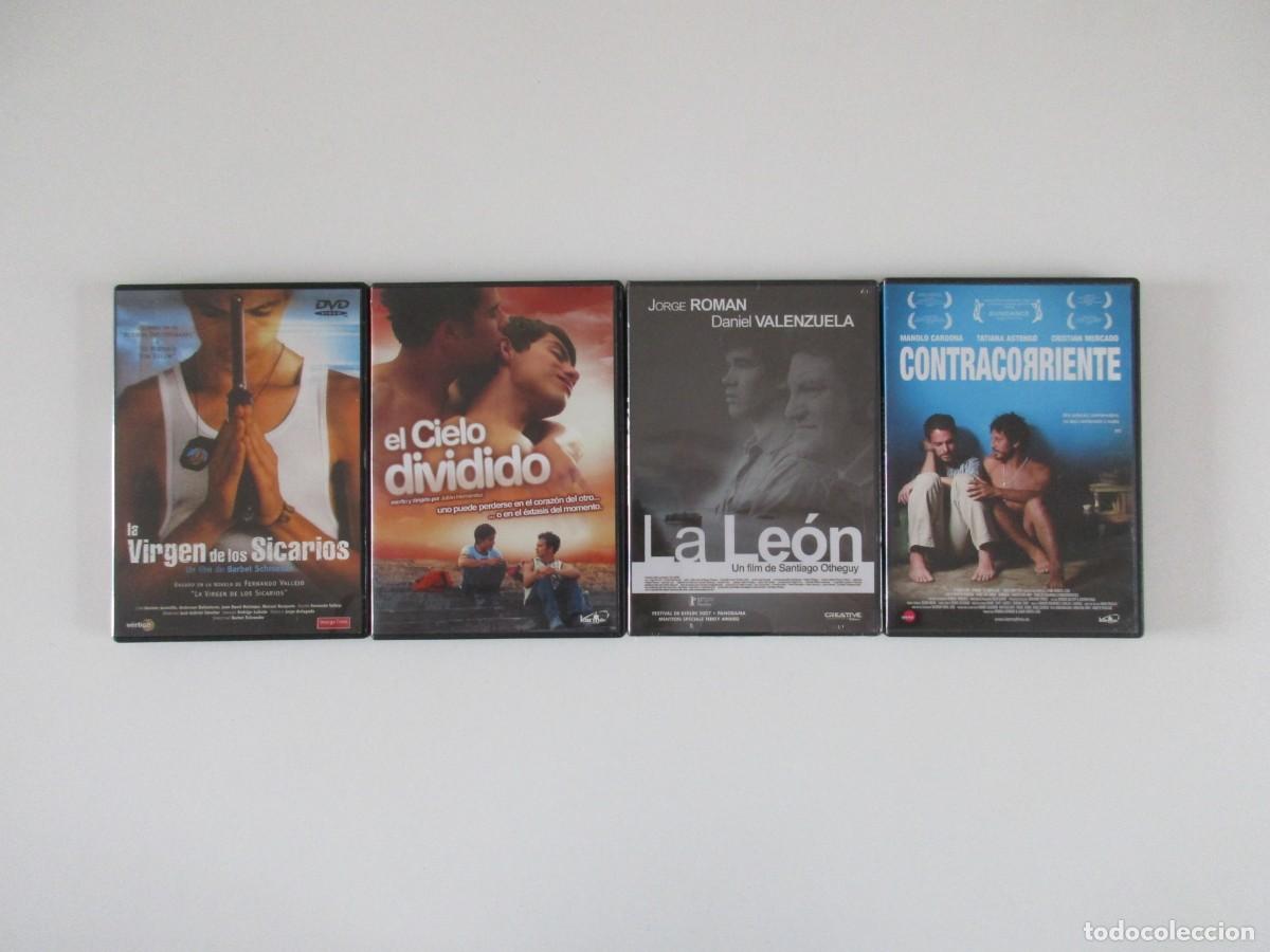 Cinema: LOTE 4 DVD CINE GAY SUDAMERICANO - CONTRACORRIENTE - LA LE&Oacute;N - EL CIELO DIVIDIDO - VIRGEN SICARIOS