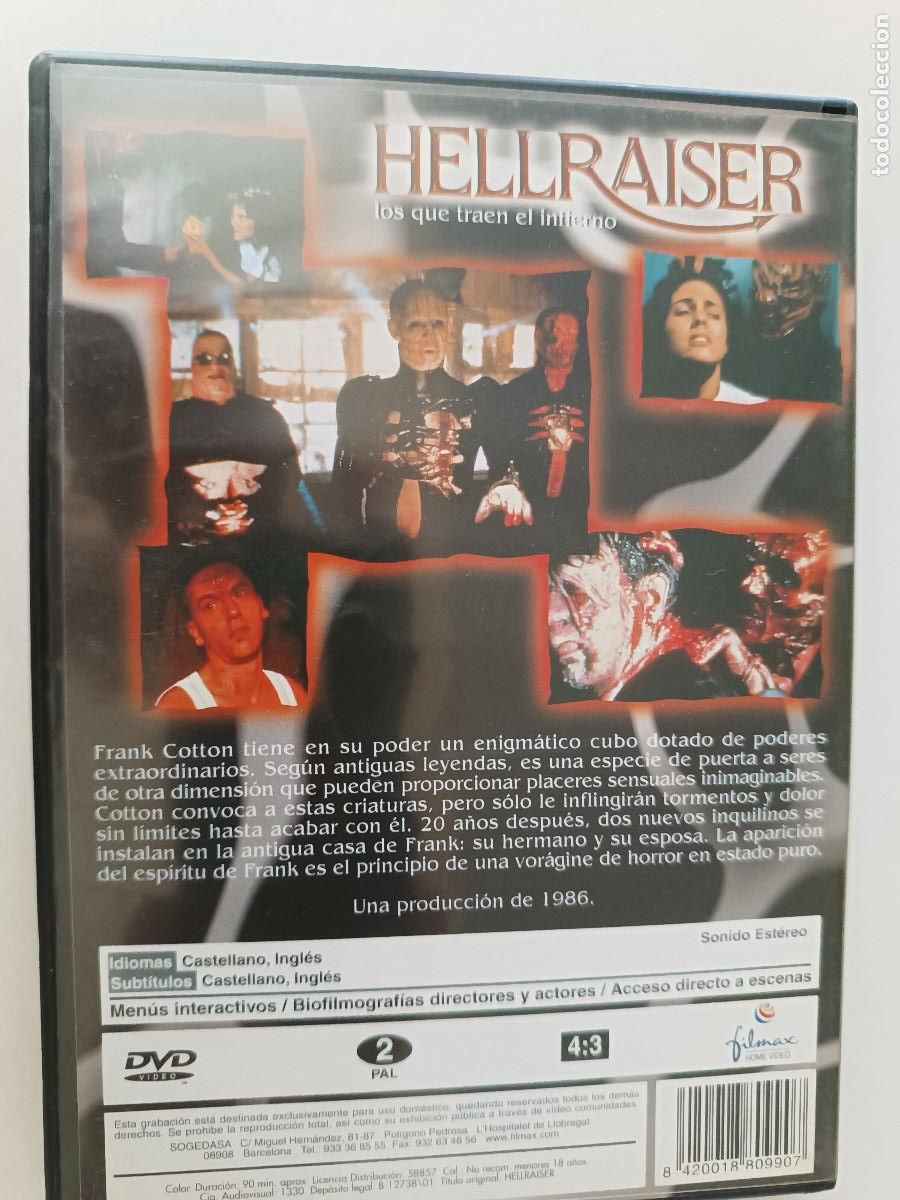 Cine: HELLRAISER (CLIVE BARKER) DVD - Foto 2